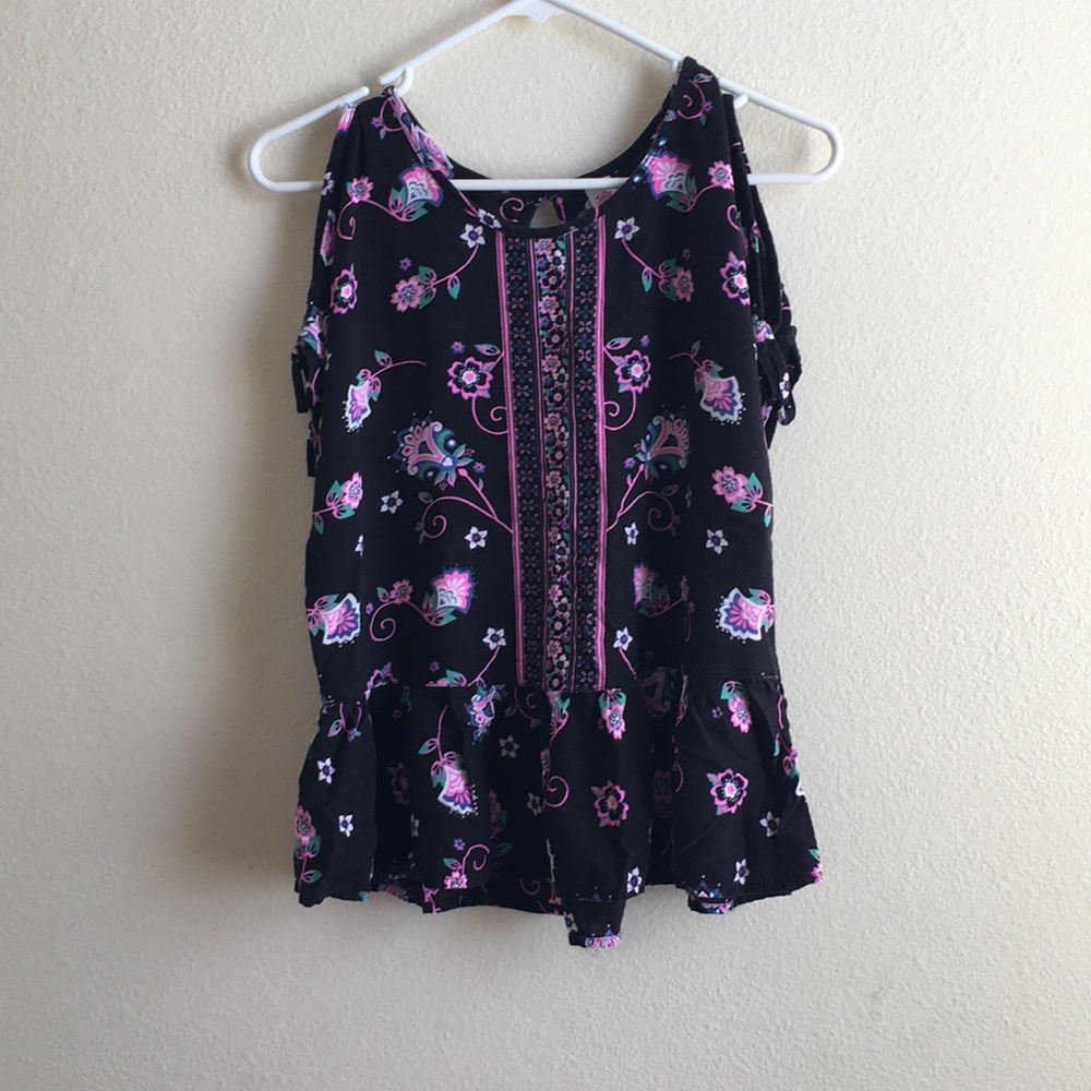 Girls Cold Shoulder Peasant Shirt From Justice